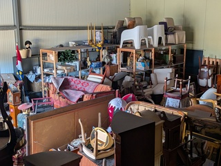 Ca. 140m2 Kunst, antiek & vintage in opslag