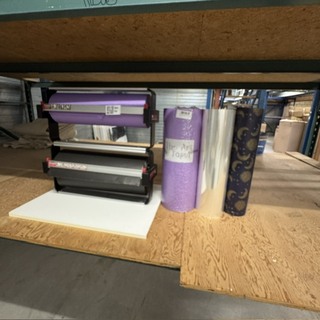 Papierrolhouder en 5x rol pakpapier, Legro, Multi-Block