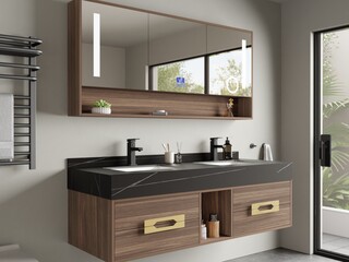 Badkamermeubel Vonato, Ardène 150, hout decor