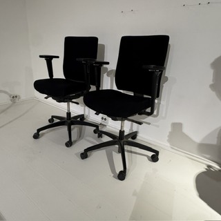 2x Bureaustoel Dauphin, zwart