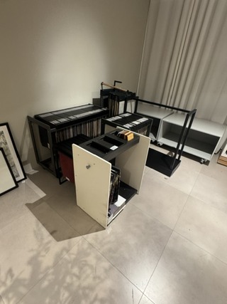 6x Kar met monstermateriaal