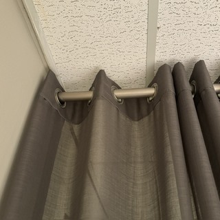 2x Gordijn, Taupe