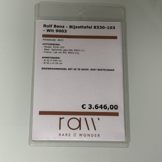 Salontafel Rolf Benz, 8330-103, wit