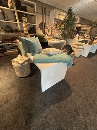2x Displaytafel, wit