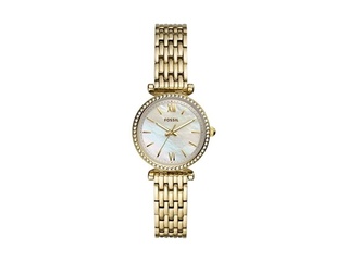 Fossil Carlie Mini ES4735 Dameshorloge 28mm Goudkleurig