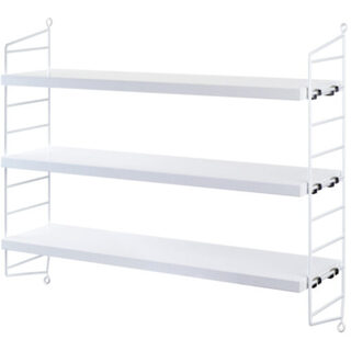 Tijdschriftenkast String, wit/zwart