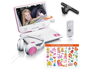 Lenco DVP920PK Draagbare DVD speler met hoofdTelefoon Roze