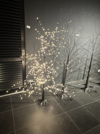 5x LED kerstboom, zwart