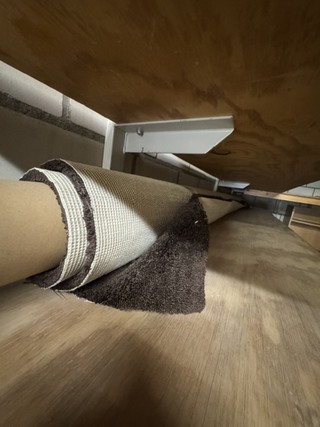 5x Rol vinyl en rol tapijt, wenge/bruin