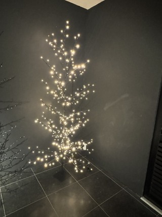 4x LED kerstboom, zwart