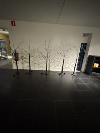 5x LED kerstboom, zwart