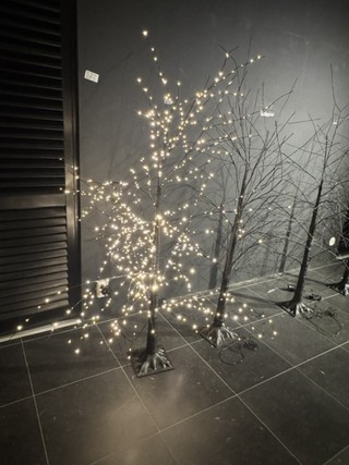 5x LED kerstboom, zwart