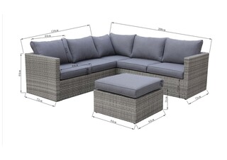 Loungeset Vonato, Caluna, lichtbruin