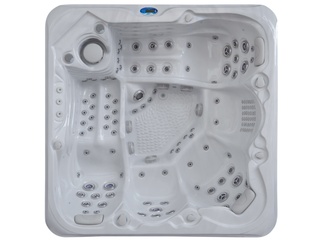 Outdoor Spa Vonato, Lerano, sneeuwwit bad met antraciete skirts