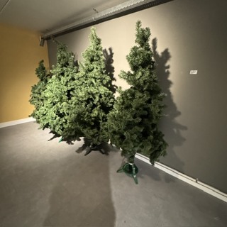 4x Kunstkerstboom, groen