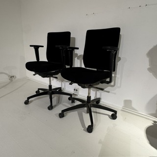 2x Bureaustoel Dauphin, zwart