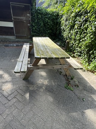 Picknicktafel, opklapbare zittingen