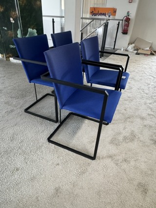 4x Sledestoel Hennie de Jong, SM-01 Nomade, blauw