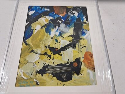 Schilderij, Abstracte Compositie, Walter van Oel, 1987