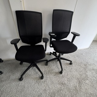 2x Bureaustoel Dauphin, zwart