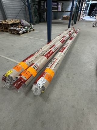 3x Rol tapijt, Interfloor, Carre, antraciet