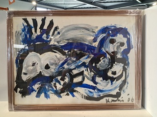 Schilderij, Jacob Kanbier, Abstracte Compositie Acryl, 2006