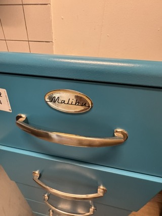 Ladenkast Malibu, Aquamarijn, 6-ladig