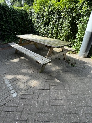 Picknicktafel, opklapbare zittingen