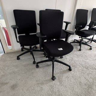3x Bureaustoel Dauphin, zwart
