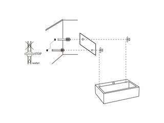 Differnz Flat Fonteinset Beton Lichtgrijs Kraan Recht Mat Zwart