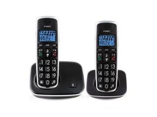 Fysic FX-6020 Senioren DECT Telefoon Twin Zwart