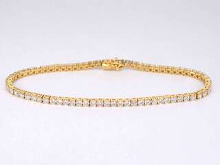 Gouden tennisarmband met 4.00 carat  natuurlijke diamanten