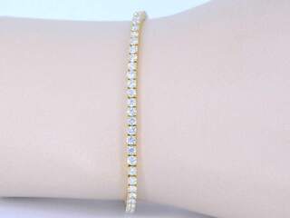 Gouden tennisarmband met 4.00 carat  natuurlijke diamanten