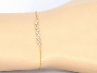 Geelgouden armband met natuurlijke diamanten