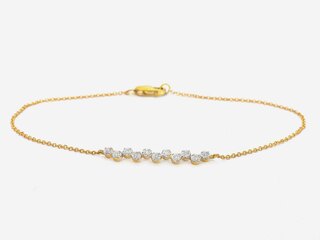 Geelgouden armband met natuurlijke diamanten