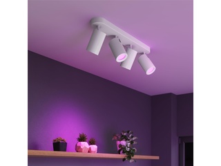 Calex Smart Plafondlamp 4-Lichts Slimme Opbouwspot Ovaal Wit