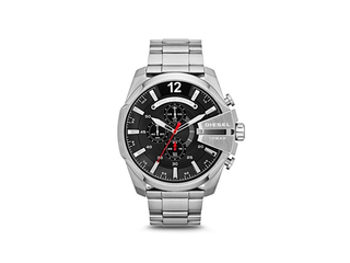 Diesel Mega Chief DZ4308 Heren Horloge 51 mm Zilverkleurig
