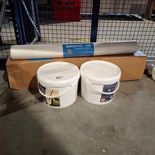Renovlies 150 gram + lijm 10 liter, Wit