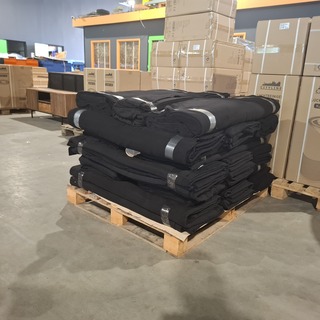 16x Pak Theatermolton brandwerend, Zwart