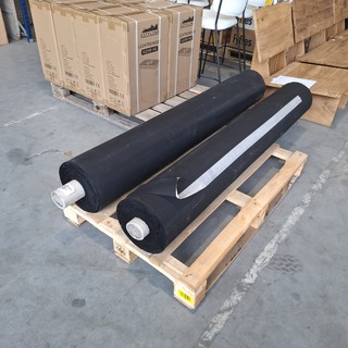 2x Rol Orgineel tentdoek, Zwart