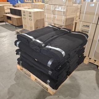 16x Pak Theatermolton brandwerend, Zwart