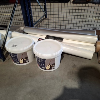 Renovlies 150 gram + lijm 10 liter, Wit