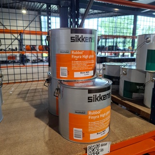 3 x 2,5 liter Hoogglanslak, Sikkens, Finura High Gloss, Monumentengroe
