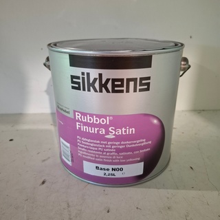 5 x 2,5 liter Zijdeglanslak, Sikkens, Finura Satin, RAL 9005 Zwart