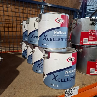 7 x 2,5 liter Aqua primer satin, NELF, Wit