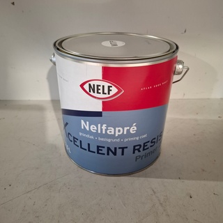 6 x 2,5 liter Aqua primer satin, NELF, Wit