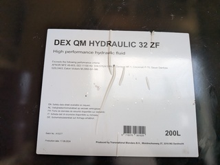 High performance hydraulische olie, DEX, DEX QM HYDRAULIC 32 ZF, 2022