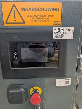 Compressor met conditionerinsunit en met waterafscheider, Atlas Copco