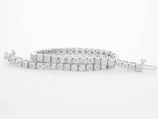 Witgouden tennisarmband met diamanten 1.00 carat