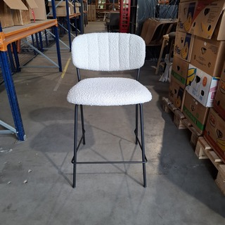 4x Barkruk boucle zwart onderstel, VanHarte, Jolien